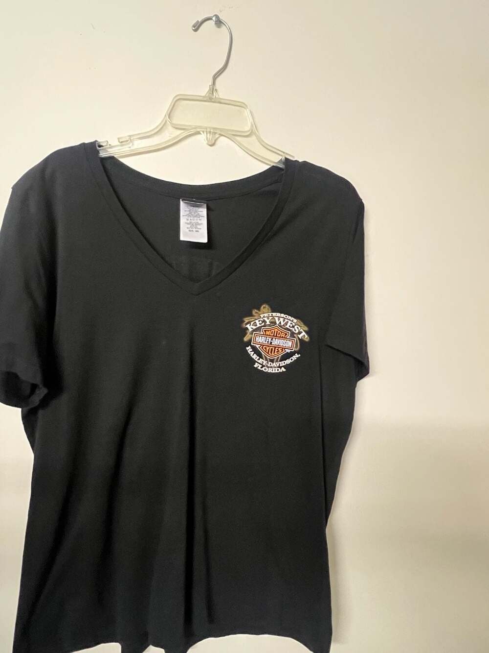 Harley-Davidson Women's Peterson's Key West Florida Black V-Neck T-Shirt Size XX